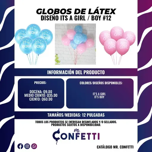 Látex #12 ITS A GIRL/BOY