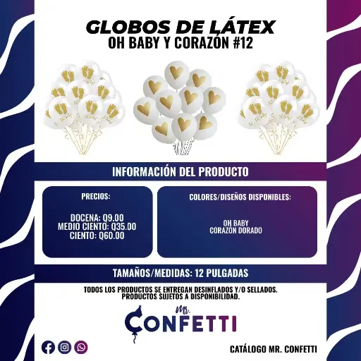 Látex #12 Oh Baby / Corazón Dorado
