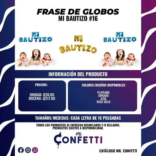 Frase Metálica Mi Bautizo