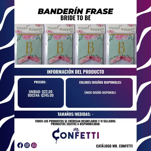 Banderín Bride To Be