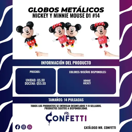 Metálicos #14 Mickey y Minnie Mouse D1