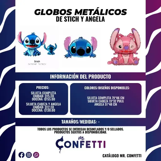 Metálicos de Stich y Angela