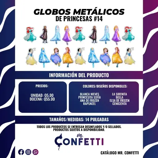 Metálicos #14 Princesas