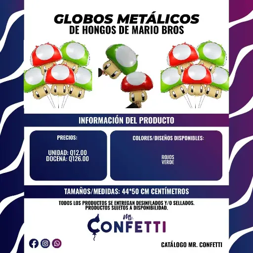Metálicos de Hongos de Mario Bross