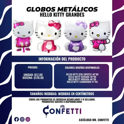 Metálicos de Hello Kitty