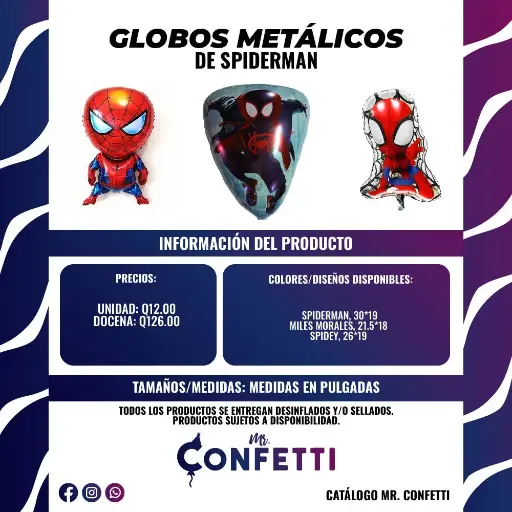 Meetálicos de Spiderman, Miles Morales y Spidey