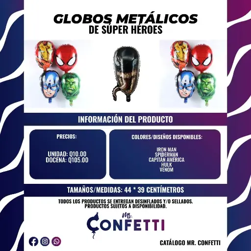 Metálicos de Cabeza de Súper héroes
