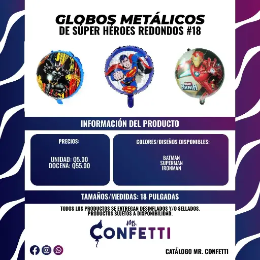 Metálicos #18 Súper Héroes Batman Súperman Iron Man