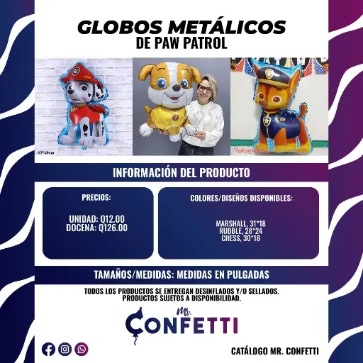 Metálicos de Paw Patrol