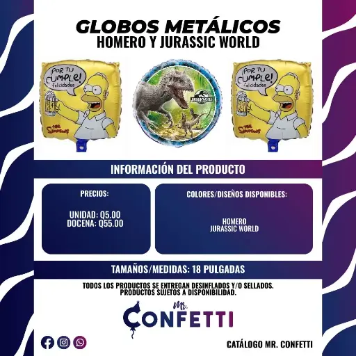 Metálicos #18 Jurassic World, Homero Simpson