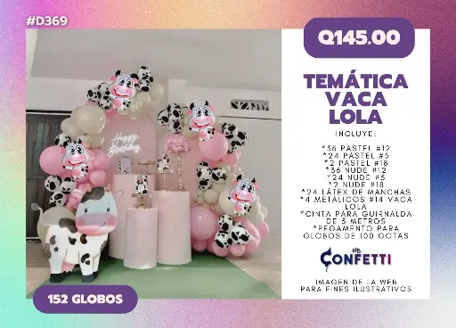 Set de Guirnalda Vaca Lola #D369
