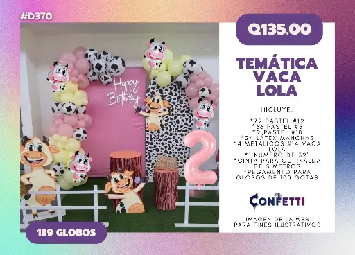 Set de Guirnalda Vaca Lola #D370
