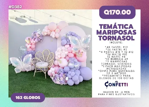 Set de Guirnalda Mariposas Tornasol #D382