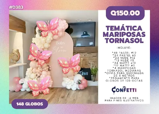 Set de Guirnalda Mariposas Tornasol #D383