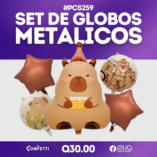 Set de 5 PCS Capibara #PCS259