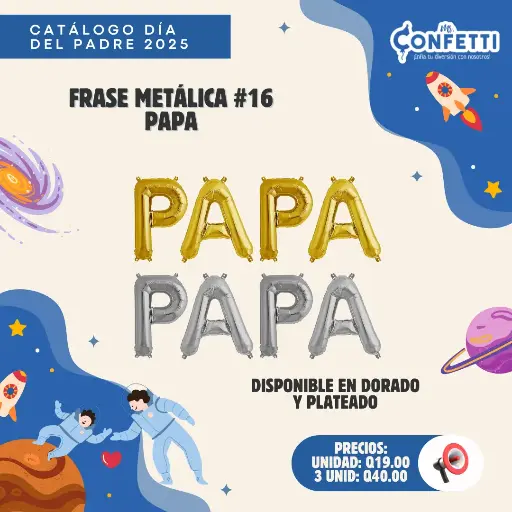 Frase Metálica #16 PAPÁ