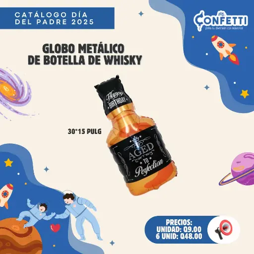Metálico Botella de Whisky