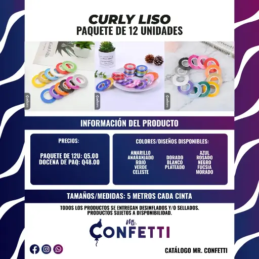 Curly Liso 12 unidades