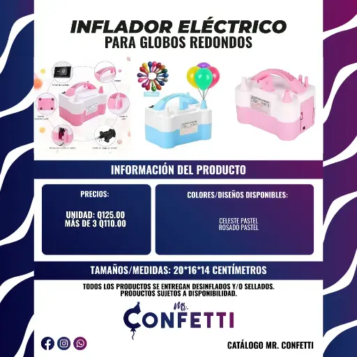 Inflador Eléctrico incluye Anudador
