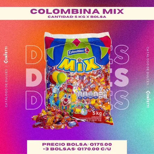 Bolsa Piñatera Colombina MIX 5KG