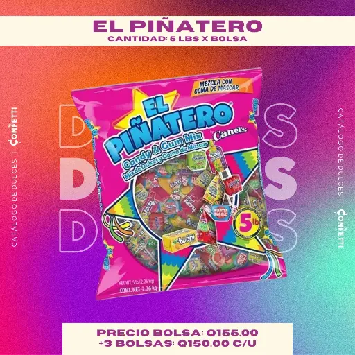 Bolsa Piñatera El Piñatero 5 LBS