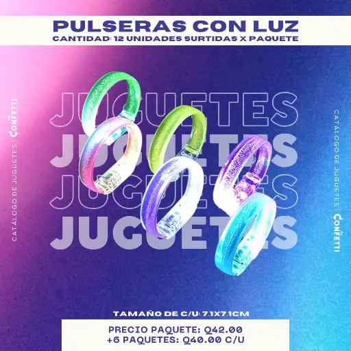 Pulseras con Luz 12U.