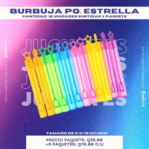 Burbuja pequeña diseño Estrella 12U.