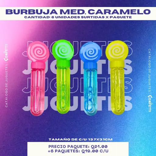 Burbujas medianas diseño Caramelos
