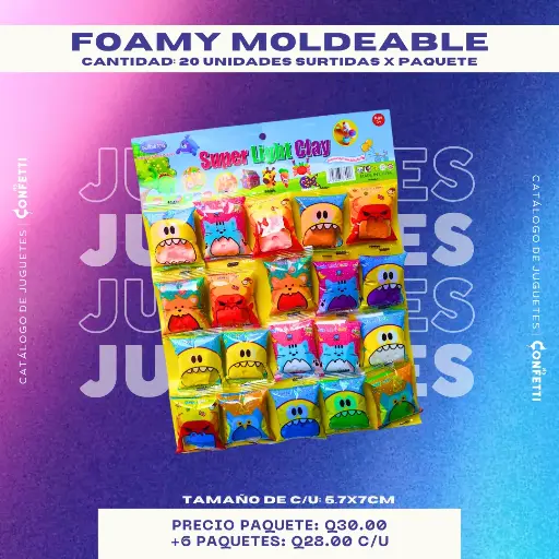 Foamy Moldeable Pequeño 20U.