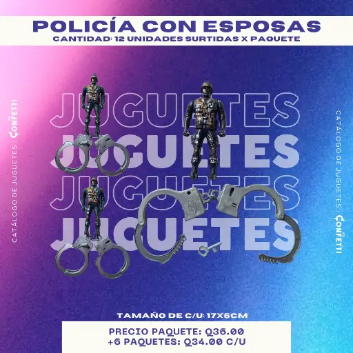 Policía con Esposas 12U.