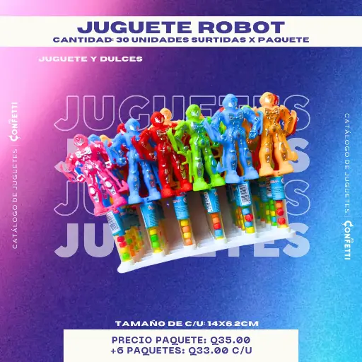 Jugiete con dulce Robot 30U.
