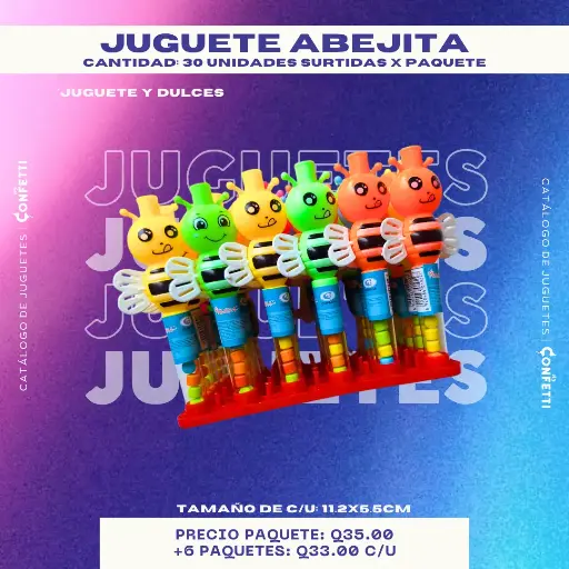 Juguete con dulce Abejita 30U.