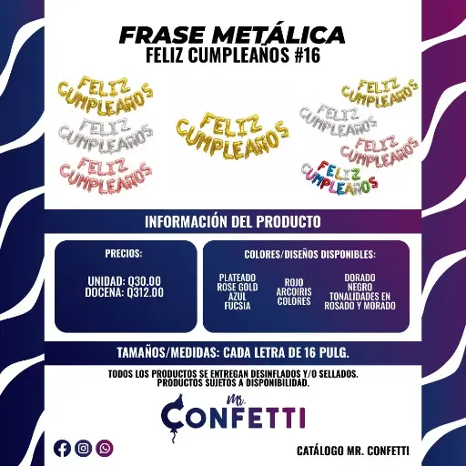 Frases Metálicas Feliz Cumpleaños