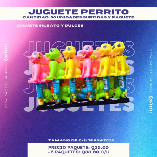 Juguete con dulces Perrito 30U.