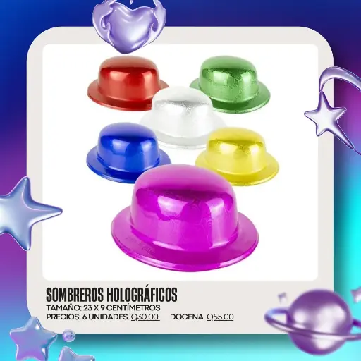 Sombreros Holográficos