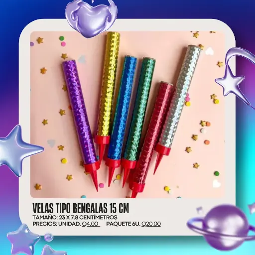 Velas tipo Bengalas 15 CM