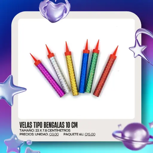 Velas tipo Bengalas 10 CM