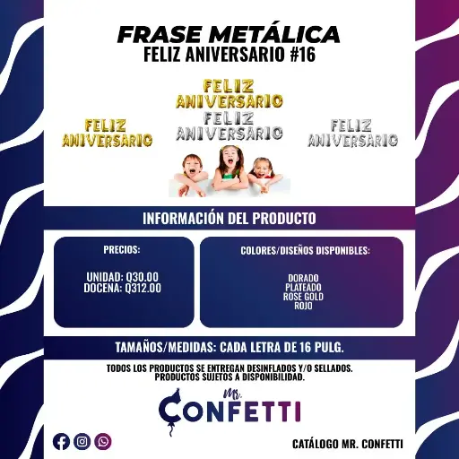 Frases Metálicas Feliz Aniversario