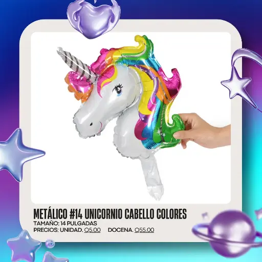 Metálico #14 Unicornio pequeño