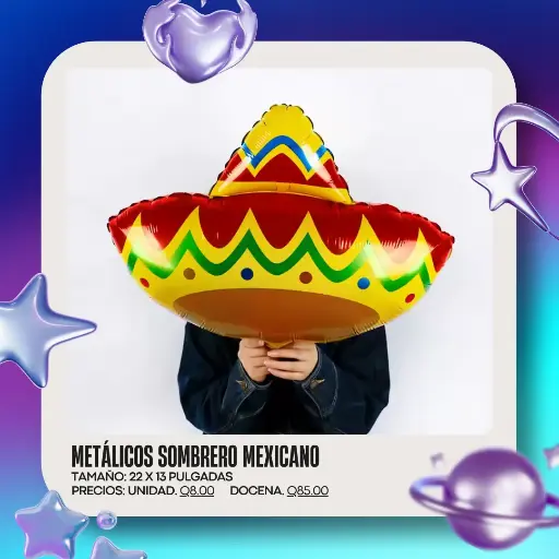 Metálico Sombrero Mexicano