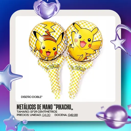 Metálico de Mano Pikachu