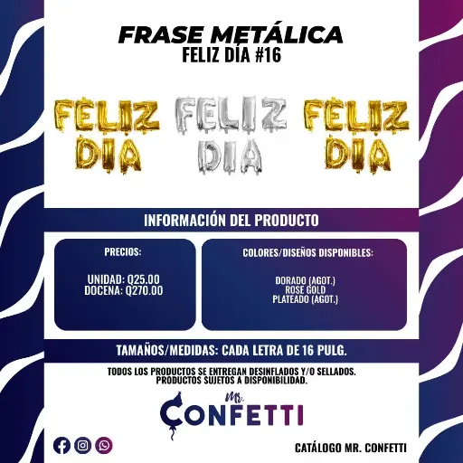 Frases Metálicas Feliz Dia