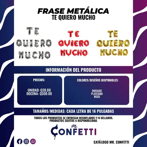 Frases Metálicas Te Quiero Mucho