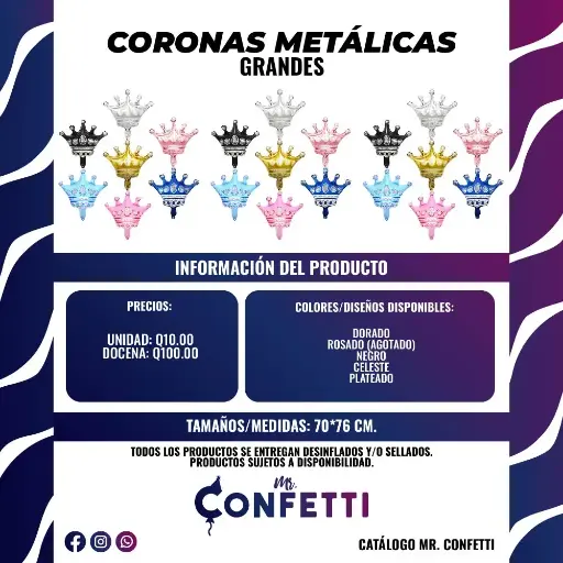 Metálicos de Coronas Grandes
