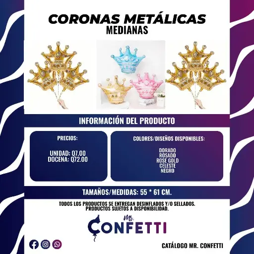 Metálicos de Coronas Medianas