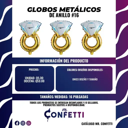 Metálico #14 Anillo