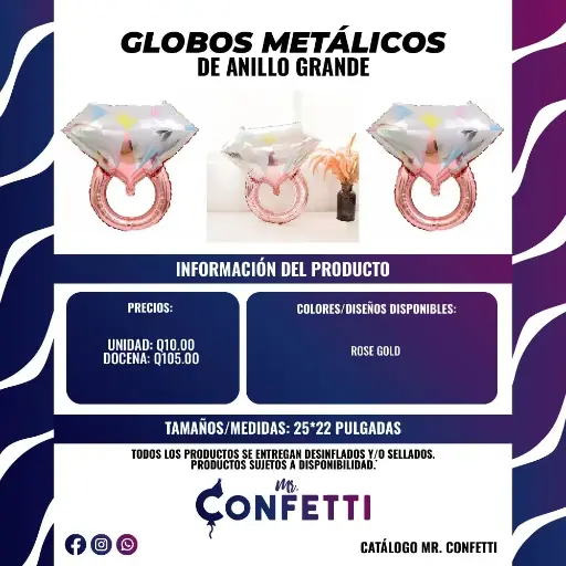 Metálico de Anillos Grandes