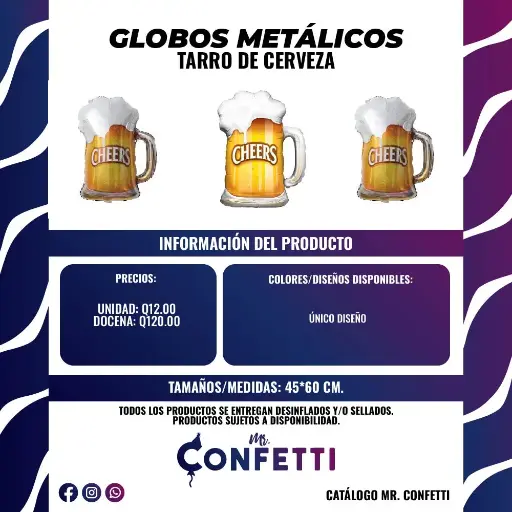 Metálicos de Tarro de Cerveza