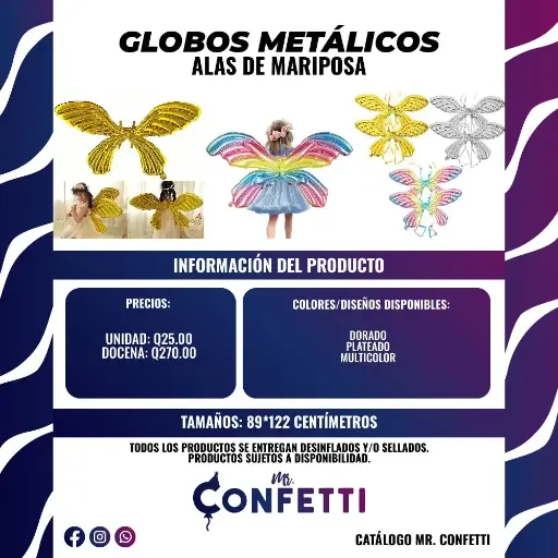Metálicos de Alas de Mariposa