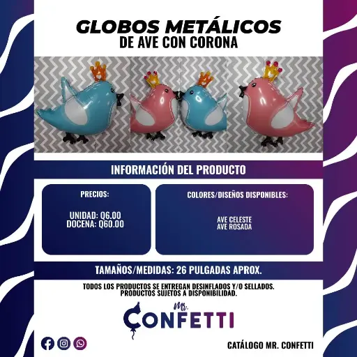Metálicos de Aves con Coronas
